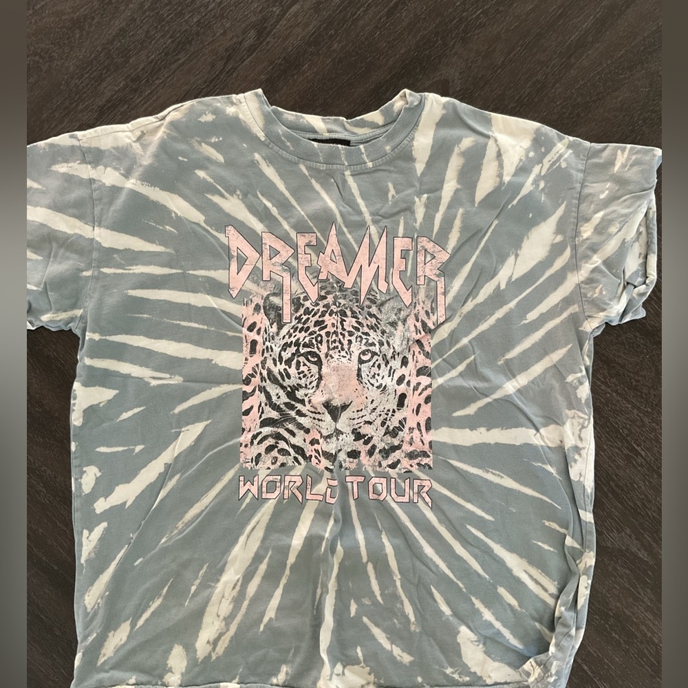 Dreamer Kids Tie-Dye Graphic Tee - Gray